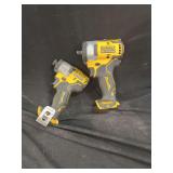 Two DeWalt 12V Brushless Impact Drivers