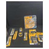 DeWalt Assorted Tools: Drill Bits, Oscillating Blades, and 7 inch Diamond Blade