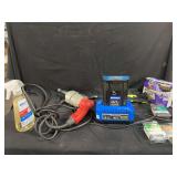 Milwaukee Screw Shooter, Kobalt 40V Battery and Charger, Zevo Insect Killer, Hot Shot Bedbug & Flea Fogger, Gloves and Assorted Screws