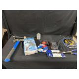 Assorted Tools Including Datey PVC Cement, Irwin Pliers, and Centech Multimeter