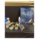 Project Source Toilet Seat, Zevo Insect Killer, Wood Screws, USB Charger, Gloves