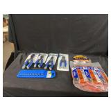 Kobalt Pliers, Socket Set, Dewalt Blade, and Romex Wire Bundle