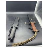 Two Fixed Blade Knives: Winchester & Patriotic Theme