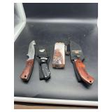 Winchester and Ozark Trail Knives with Bear Grylls Fire Starter