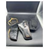 Group of Three Holsters - Leather & Nylon