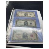 Three Silver Certificate Five Dollar Bills - Series 1953