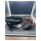 Leather Cartridge Belt with Pouch