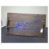 LAKE CUMBERLAND CARVED SERVING TRAY