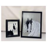 2 Framed Horse Prints
