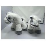 2 Piccoli Horses  White