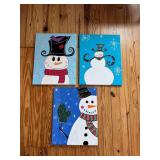 Snowman Paintings (3)