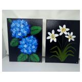 2 Flower Paintings