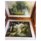 Lexington Mantle Clock and Two Dalhart Windberg Prints