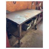 Industrial Metal Top Workbench with Vise