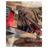 Assorted Plumbing and Hand Tools with Metal Carrying Case