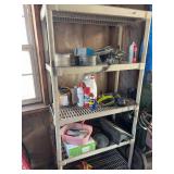 Garage and Tool Storage Shelf with Various Items