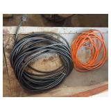 Two Extension Cords: Black and Orange