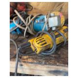 Two Electric Grinders: DeWalt and Unmarked