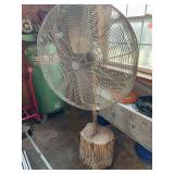Dayton Electric Floor Fan with Custom Wood Base