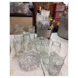 Glassware Collection with Silverware Holder