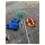Two Life Vests with Fishing Net