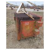 Red Metal Storage Bin