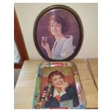 Two Coca-Cola Serving Trays
