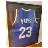 Anthony Davis Signed Framed Jersey