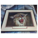 Framed Mitchell A. Tolle 'The Kentucky Wildcat' Print 3040/12500