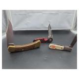 Three Assorted Pocket Knives Buck 110, Barlow & More