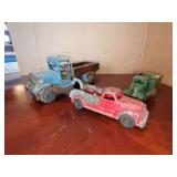 Three Assorted Metal Toy Trucks
