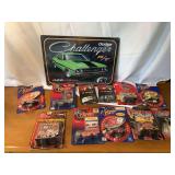 NASCAR Diecast Vehicles and Dodge Challenger Sign