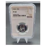1963 Washington Quarter, 25C, NGC PF68