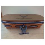 Longaberger U.S. Air Force Commemorative Basket with Protector, Lid, and Ornament