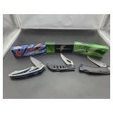 Three Frost Cutlery Folding Knives