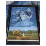 Daryl M. Benningfield Signed Framed Print - Blue Kentucky Thunder