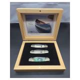 Ocoee River Cutlery Three-Piece Canoe Knife Set with Display Box