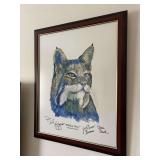 Framed 'Wildcat Glory' Print, Signed