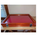 Display Case with Red Felt Interior