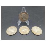 Assorted Washington Quarter Dollar Coins (4)