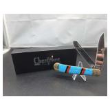 Cherokee Stone Works Pocket Knife with Presentation Box