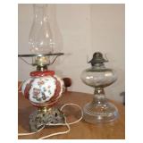 Pair of Electrified Oil Lamps