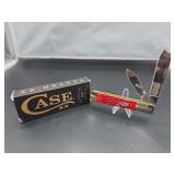 Case XX 62005RAZ SS Dark Red Bone Jig Razor Pocket Knife