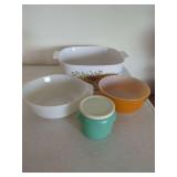 Pyrex and Fire-King Glass Bowls and Container