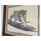 Kentucky Wildcat Print Signed by Gene Gray, Adolph Rupp, and Others