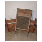 Wooden Washboard and Two Shelves