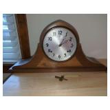 Gilbert Tambour Case Mantel Clock with Key