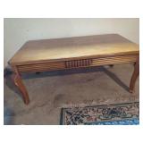 Wood Coffee Table with Decorative Legs
