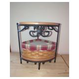 Longaberger Corner Stand with Basket and Protector