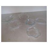 Pressed Glass Assorted Decorative Bowls